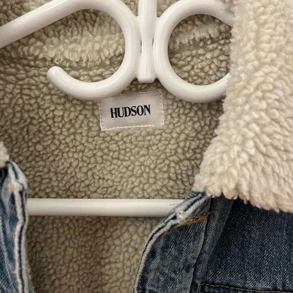 Hudson Jeans Women's Georgia Denim Jacket with Sherpa - Picture 4 of 5